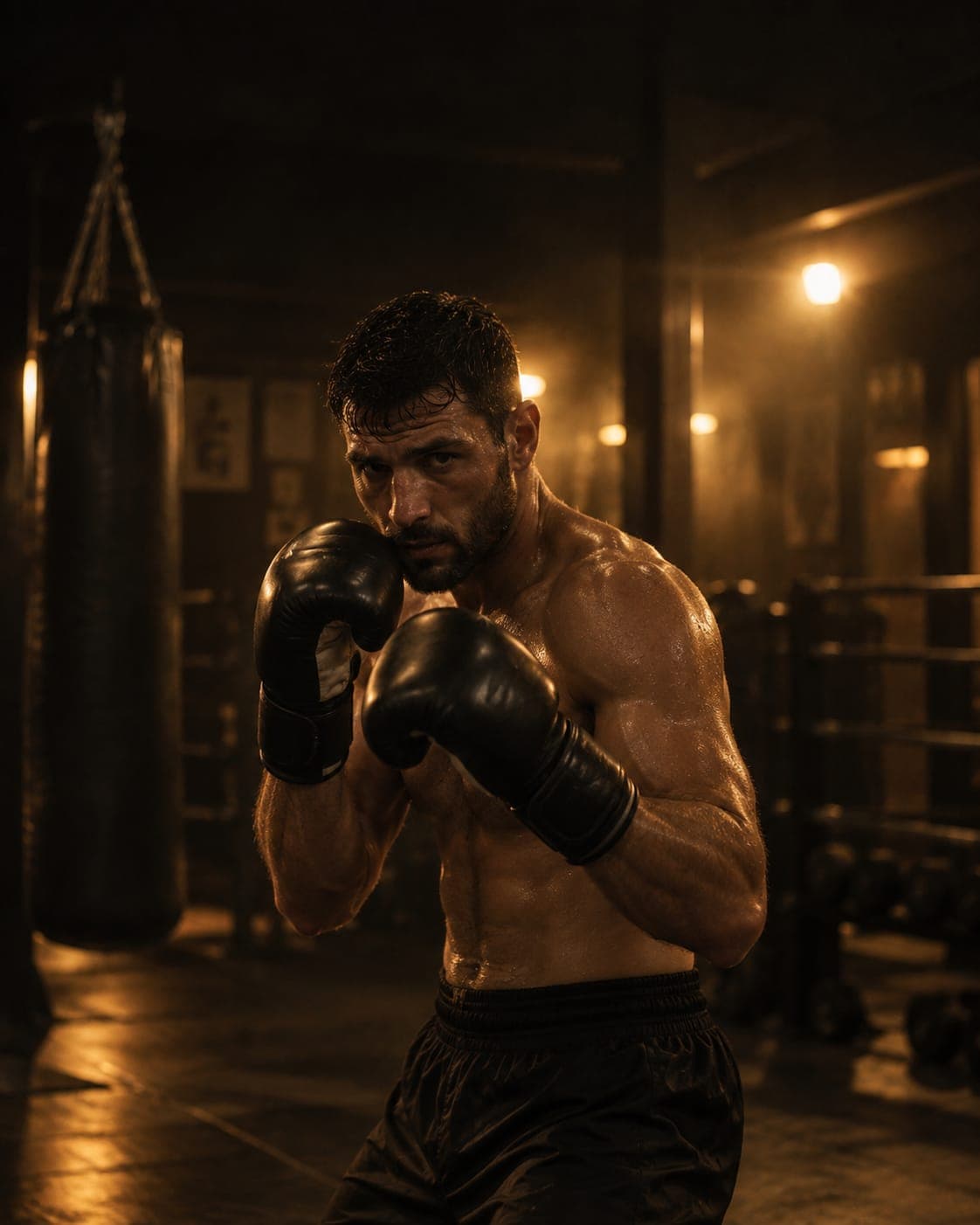 Boxeador en guardia